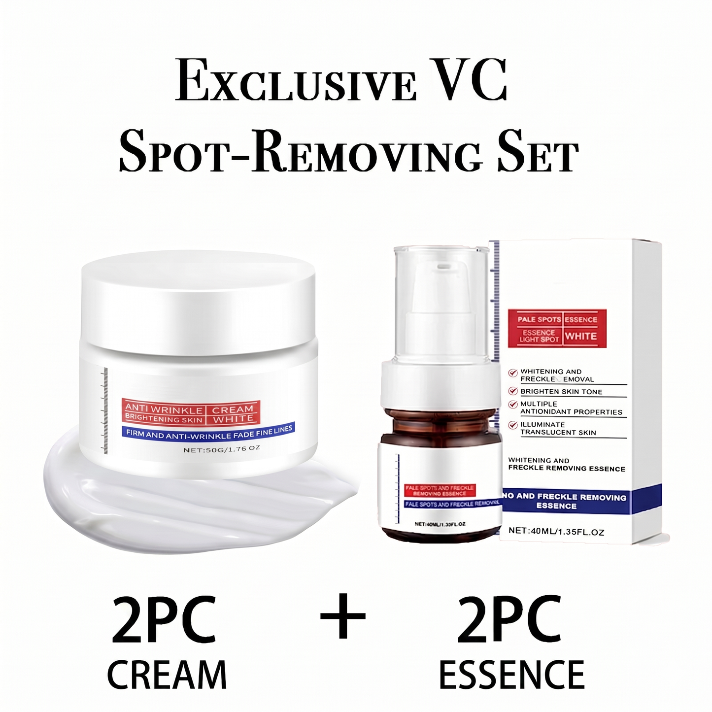 【Dermatologist-Recommended】 VC Spot-Correction & Whitening Cream Set