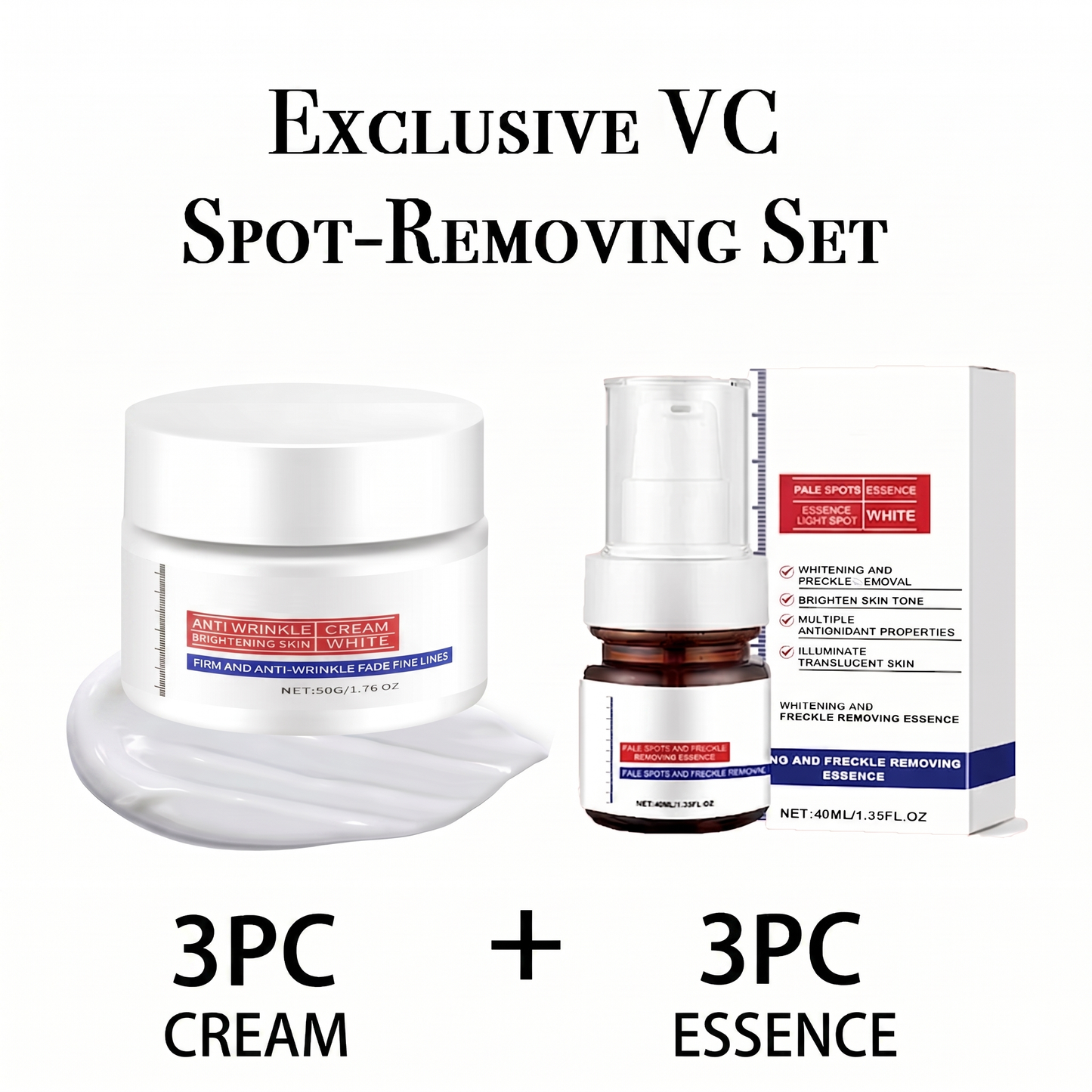 【Dermatologist-Recommended】 VC Spot-Correction & Whitening Cream Set